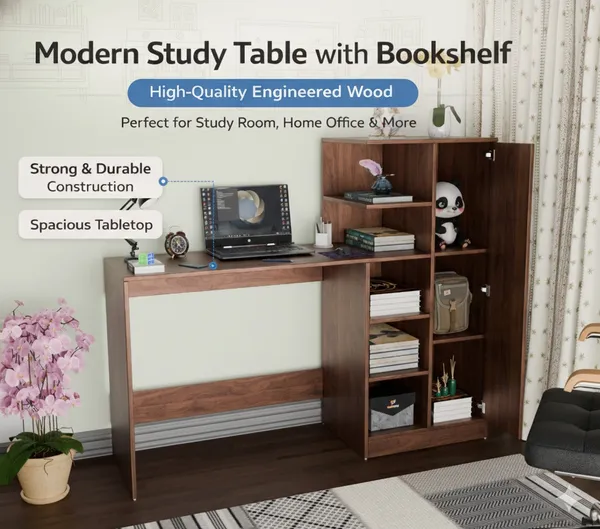 Spydercraft_Columbian_Walnut_Engineered_Wood_Dyna_Study_Table_With_Storage_Shelves_Modern_Multipurpose_Desk_With_Compact_Design