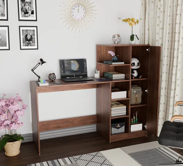 Spydercraft_Columbian_Walnut_Engineered_Wood_Dyna_Study_Table_With_Storage_Shelves_Modern_Multipurpose_Desk_With_Compact_Design