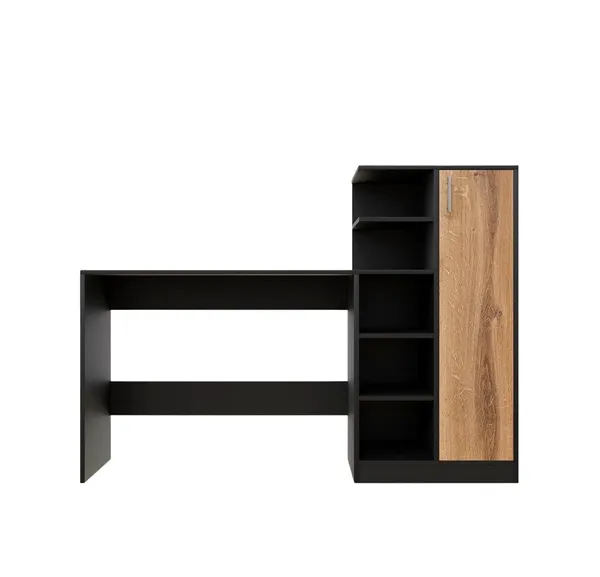 Spydercraft_Canyon_Oak_Black_Engineered_Wood_Dyna_Study_Table_With_Storage_Cabinet_Modern_Multipurpose_Desk_With_Shelves