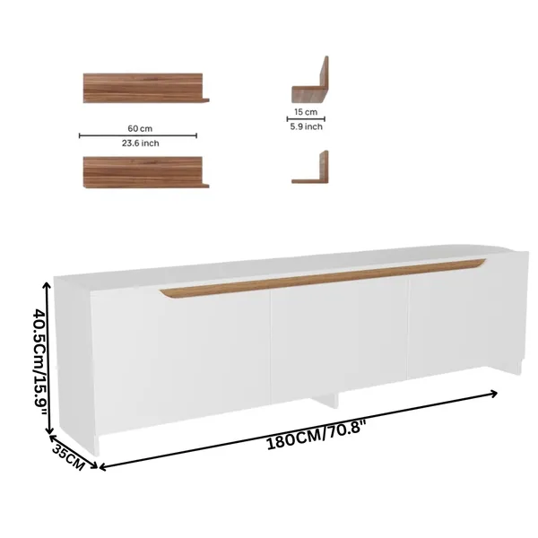 Spyder_Craft_D1_Tv_Unit_With_Wall_Shelf_Tv_Stand_With_Bookshelf_Modern_Leg_180Cm_White_Basket_Walnut_M48_White
