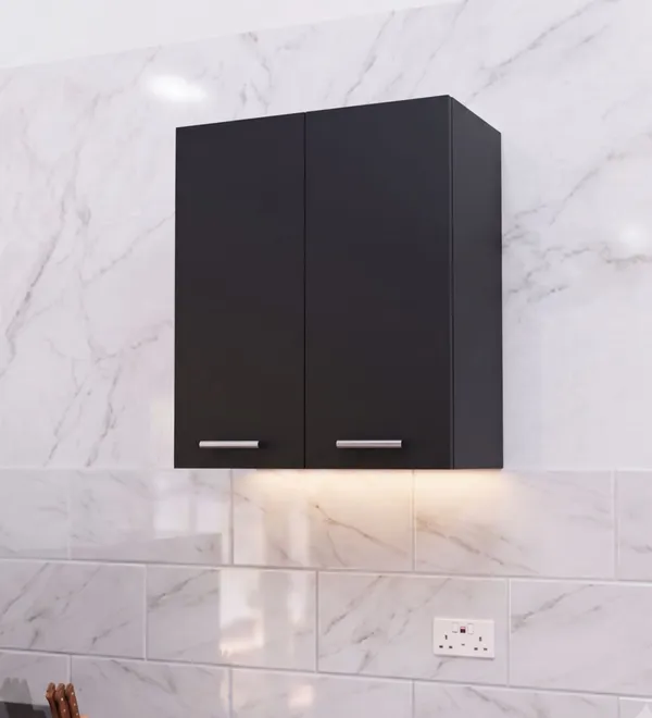 Spyder_Craft_Two-Door_Wall-Mounted_Kitchen_Cabinet_in_Black_Finish_|_Modern_Wooden_Storage_Unit