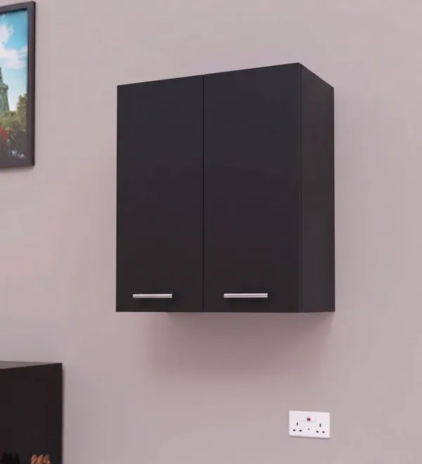 Spyder_Craft_Two-Door_Wall-Mounted_Kitchen_Cabinet_in_Black_Finish_|_Modern_Wooden_Storage_Unit