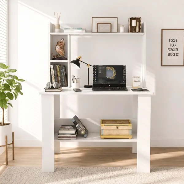Spydercraft_Modern_Daisy_Study_Table|_Colo:_White