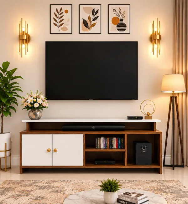 Spydercraft_Multipurpose_Modern_Marbay_TV_Unit_With_Storage_Display_Shelf_Space_Saving_Entertainment_Console_(Color:_Noce_Lyon_and_White)