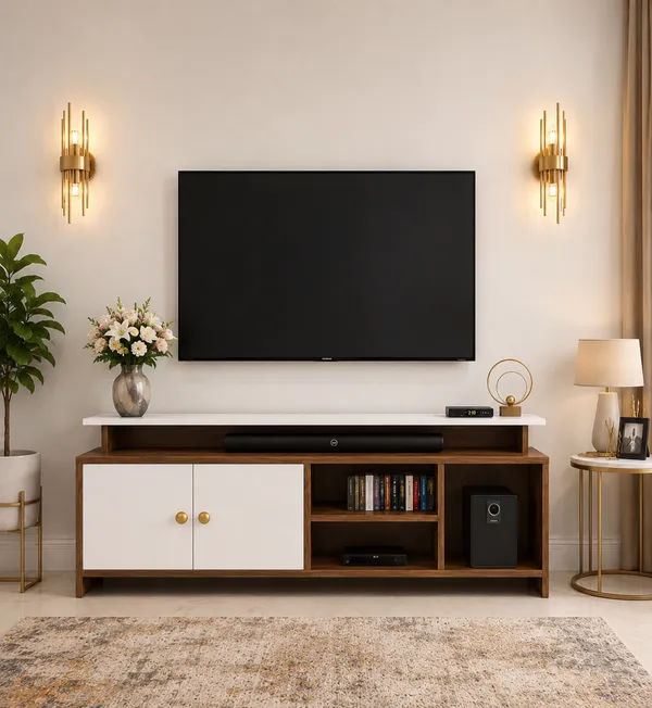 Spydercraft_Multipurpose_Modern_Marbay_TV_Unit_With_Storage_Display_Shelf_Space_Saving_Entertainment_Console_(Color:_Noce_Lyon_and_White)
