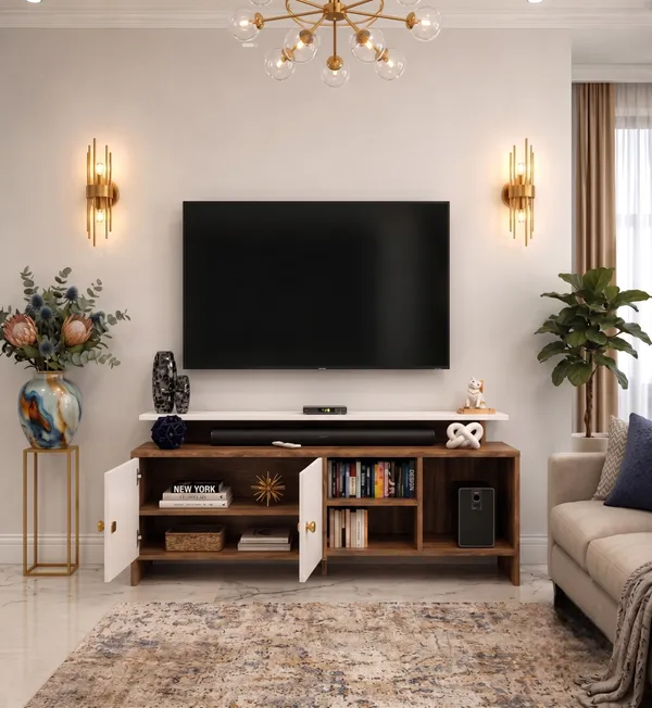 Spydercraft_Multipurpose_Modern_Marbay_TV_Unit_With_Storage_Display_Shelf_Space_Saving_Entertainment_Console_(Color:_Noce_Lyon_and_White)