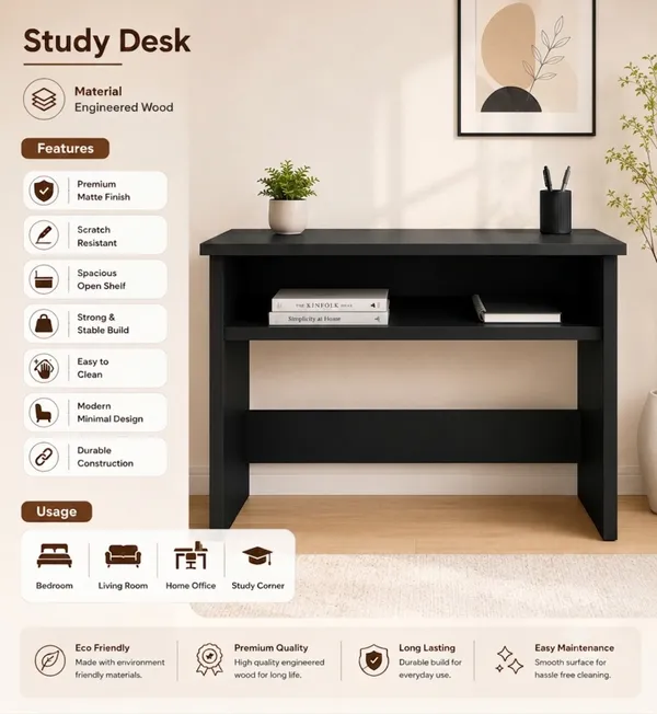 Spydercraft_NOVA_Study_Table_|_Black_Finish_|_Modern_Wooden_Study_Desk_for_Home_&_Office_|_Computer_Table_with_Storage_Shelf_|_DIY_Assembly