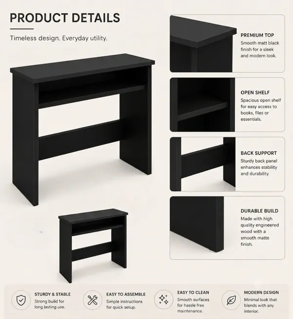 Spydercraft_NOVA_Study_Table_|_Black_Finish_|_Modern_Wooden_Study_Desk_for_Home_&_Office_|_Computer_Table_with_Storage_Shelf_|_DIY_Assembly