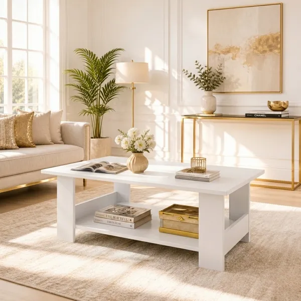 Spydercraft_Peony_Coffee_Table_|_Modern_White_Coffee_Table_with_Open_Storage_Shelf_for_Living_Room