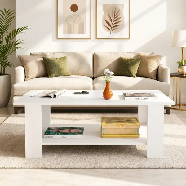 Spydercraft_Peony_Coffee_Table_|_Modern_White_Coffee_Table_with_Open_Storage_Shelf_for_Living_Room