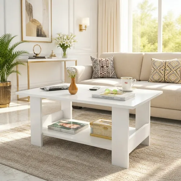 Spydercraft_Peony_Coffee_Table_|_Modern_White_Coffee_Table_with_Open_Storage_Shelf_for_Living_Room