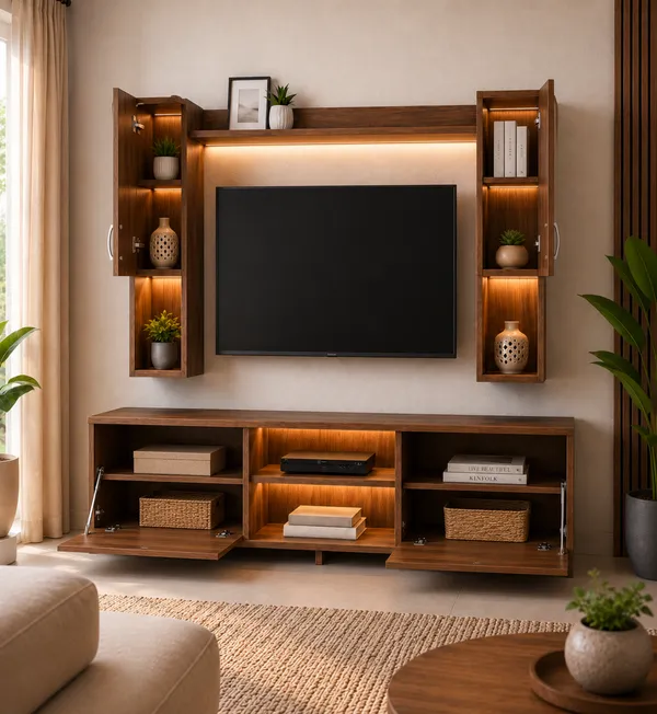 Spyder_Home_Decor_Craft_Matte_Finish_M5_Tv_Unit_With_Wall_Shelf_Wall_Mounted_With_Shelf_Modern_Leg_180Cm_Color_Nice_Lyon_Assembly_DIY_Do_It_Yourself