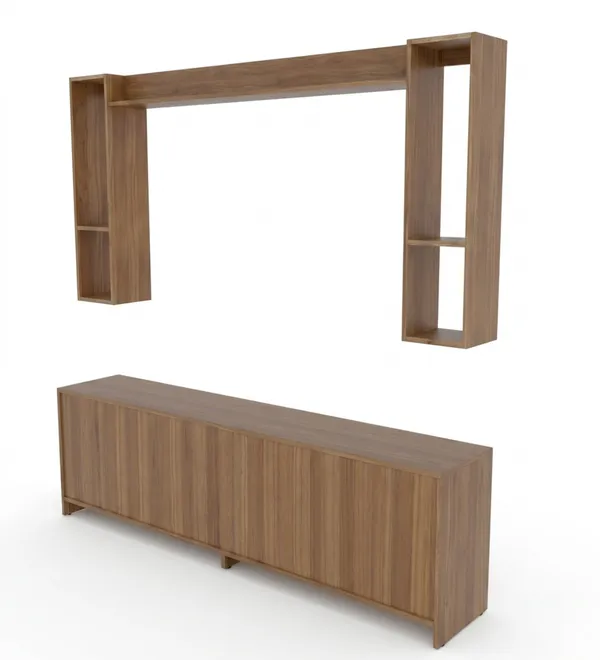 Spyder_Craft_Matte_Finish_M5_Tv_Unit_With_Wall_Shelf_Tv_Stand_With_Wall_Mounted_With_Shelf_For_Living_Room_And_Bedroom_Color_White_Miniature_Walnut_Assembly_DIY_Do_It_Yourself