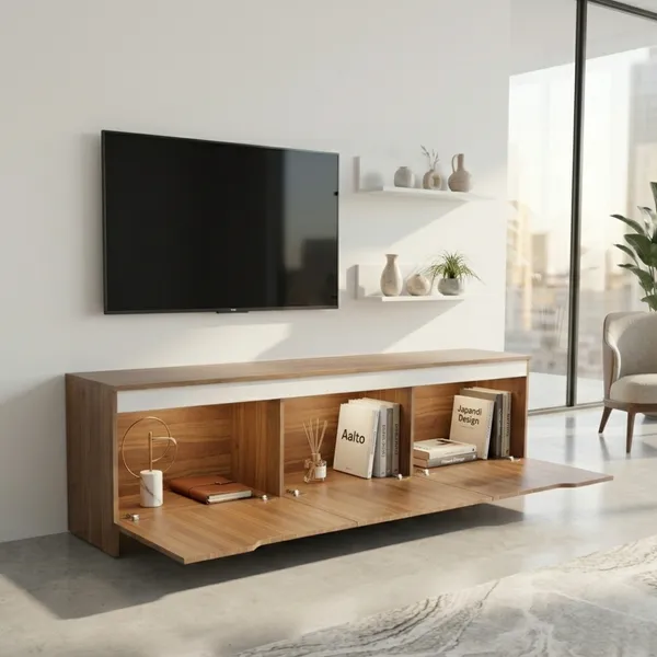 Spyder_Craft_D1_Tv_Unit_Modern_Free_Standing_Tv_Stand_180Cm_Miniature_Walnut_White_Tan