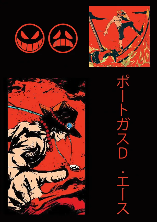 Fire_Fist_Ace_Matte_Anime_Poster_-_Pack_Of_7