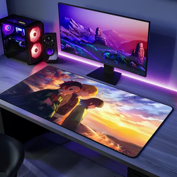 Rubber_Anime_Sunset_Trio_Print_Deskmat
