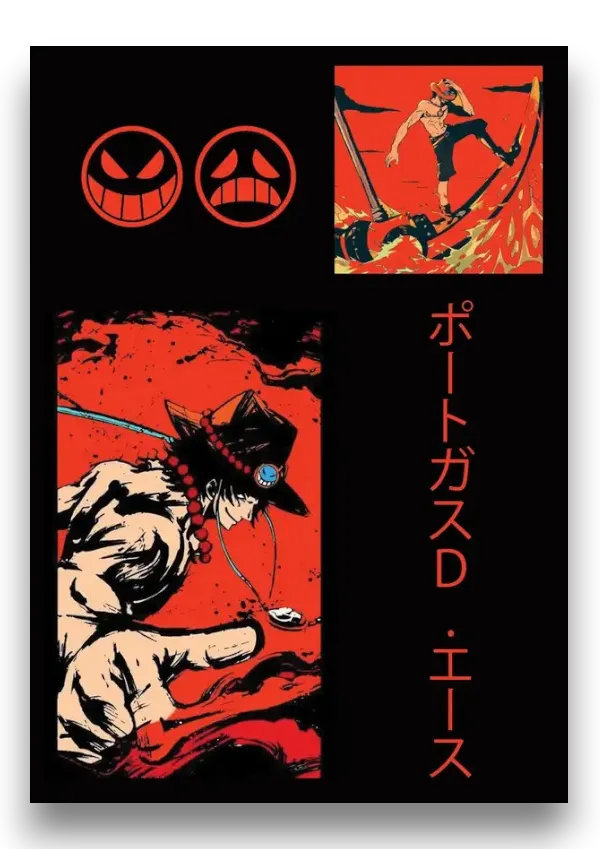 Fire_Fist_Ace_Matte_Anime_Poster_-_Pack_Of_7