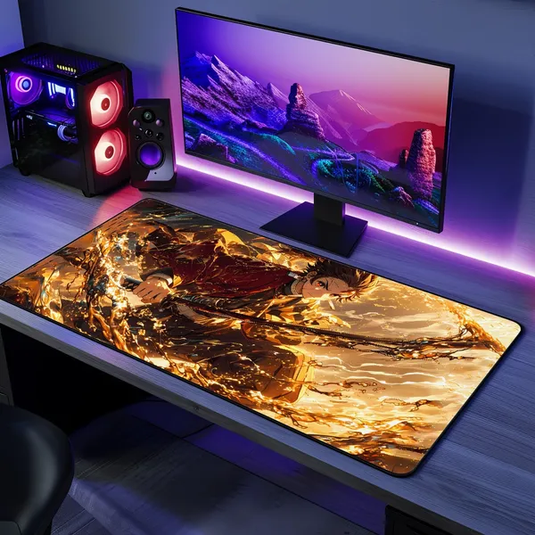 Lycra_Anime_Tanjiro_Action_Multicolor_Deskmat