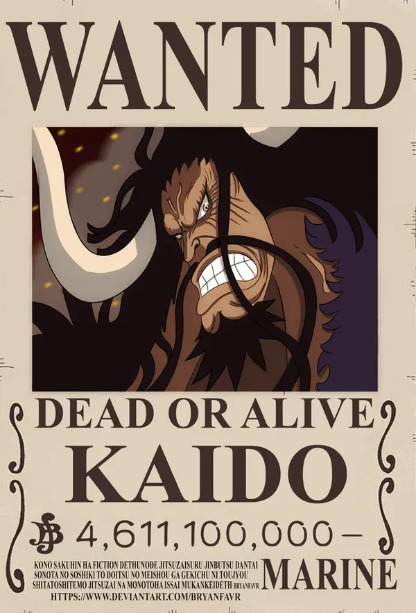 Kaido_Wanted_Poster_Anime_Wall_Art_Matte_Paper_-_Pack_Of_7