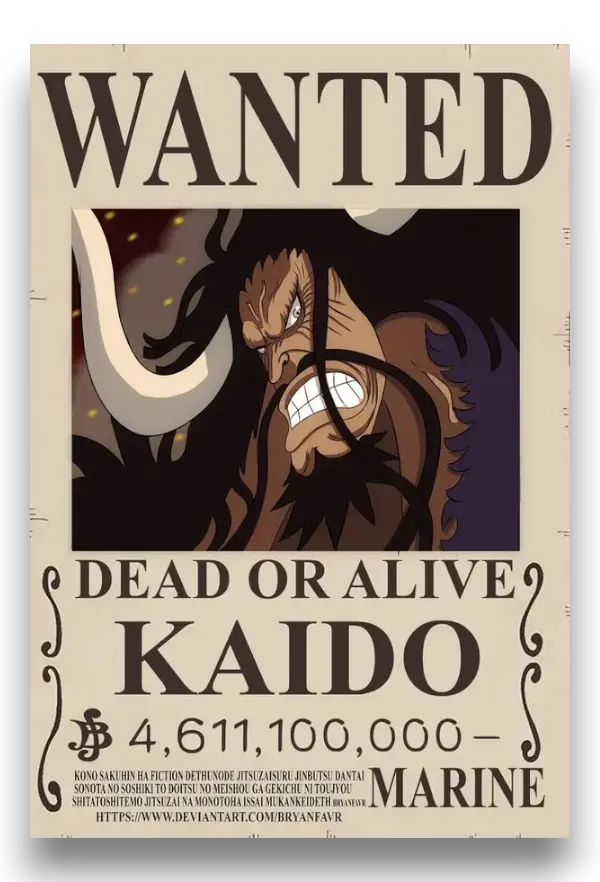 Kaido_Wanted_Poster_Anime_Wall_Art_Matte_Paper_-_Pack_Of_7