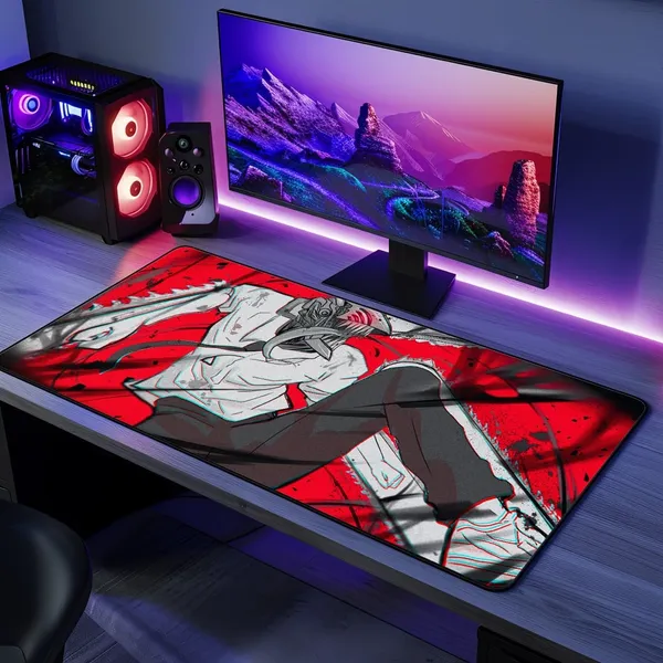 Lycra_Anime_Denji_Red_Rampage_Print_Desk_Mat
