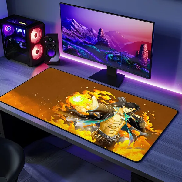 Lycra_Anime_Fire_Fist_Ace_Print_Desk_Mat
