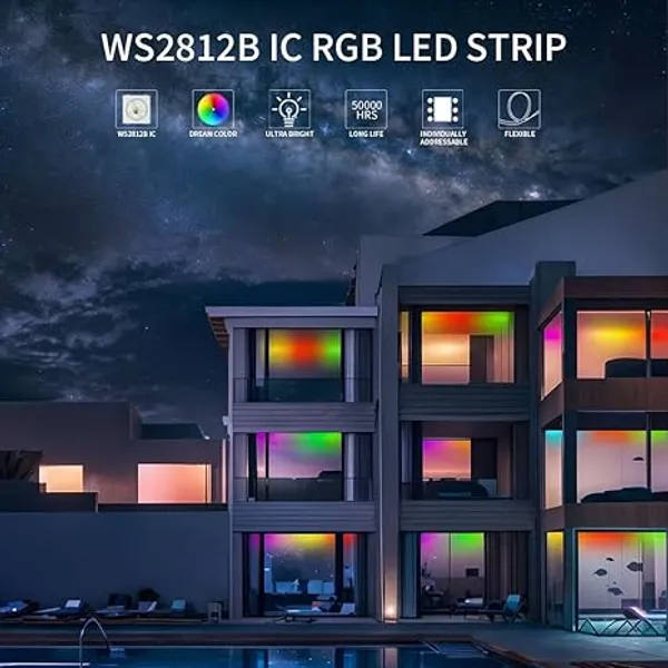 5V_5Meter_Pixel_LED_Strip_LightWS2812B_IC_RGB_5050SMD_ECO_Individual_Addressable_LED_Strip_Light,_16.4FT_300LED_60LED/m_Flexible_Full_Color_IP30_DC5V_Black_PCB_for_DIY_Project_(No_Power_Adapter_or_Controller)