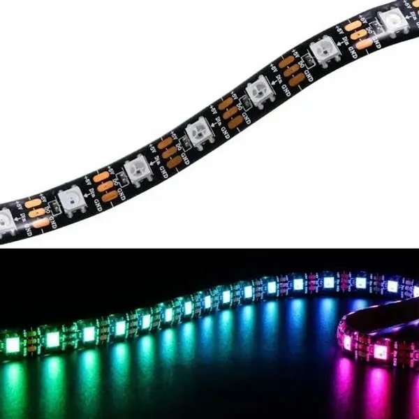 5V_5Meter_Pixel_LED_Strip_LightWS2812B_IC_RGB_5050SMD_ECO_Individual_Addressable_LED_Strip_Light,_16.4FT_300LED_60LED/m_Flexible_Full_Color_IP30_DC5V_Black_PCB_for_DIY_Project_(No_Power_Adapter_or_Controller)