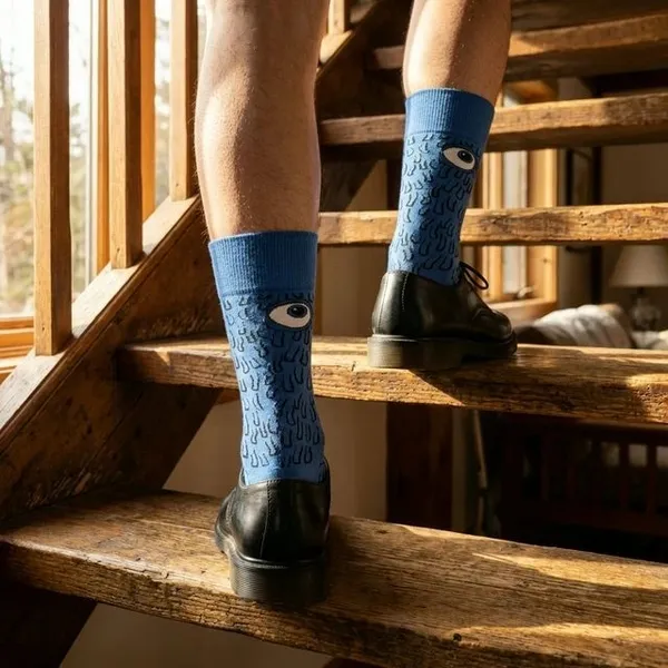 Blue_Cotton_Monster_Eye_Novelty_Crew_Socks