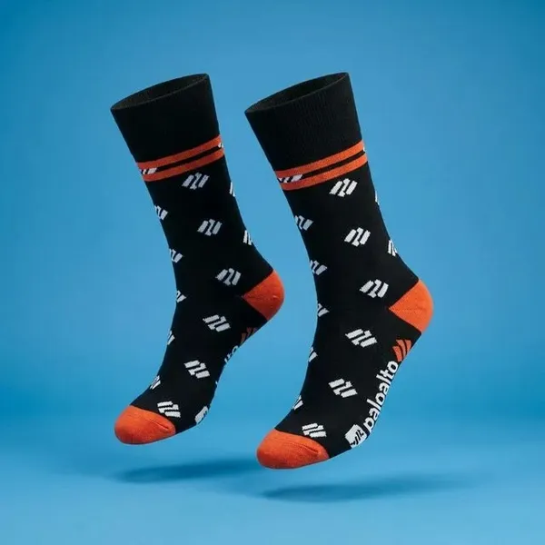 Black_And_Orange_Cotton_Crew_Length_Printed_Socks