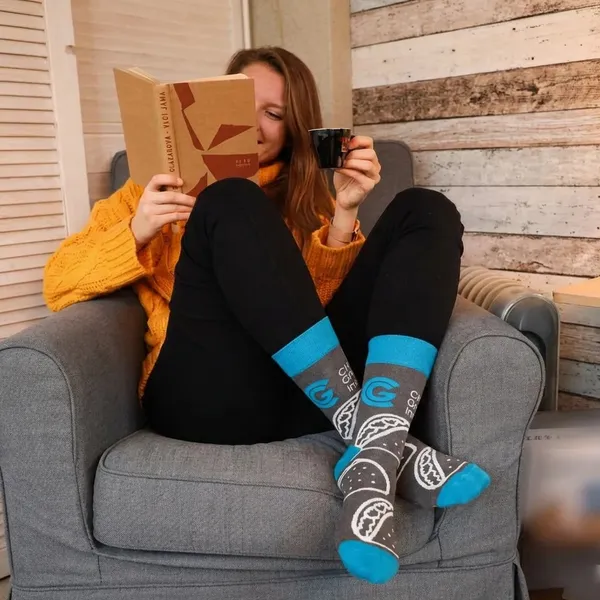 Grey_And_Blue_Burger_Print_Crew_Length_Socks