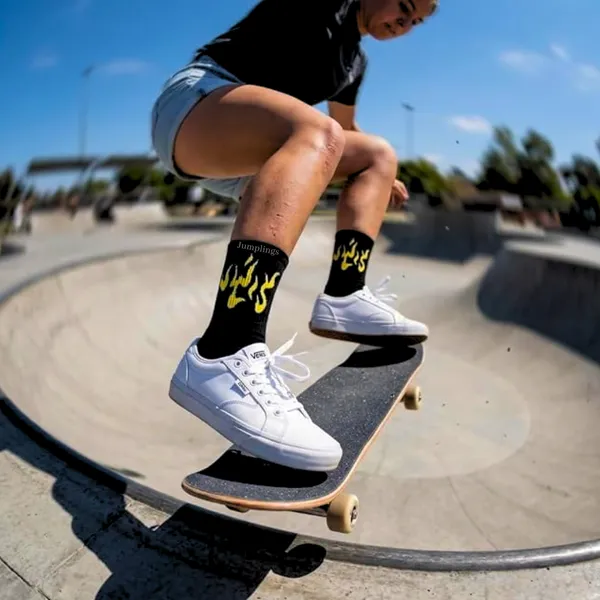 Flame_Statement_Crew_Socks_(Pack_of_5_|_Unisex)