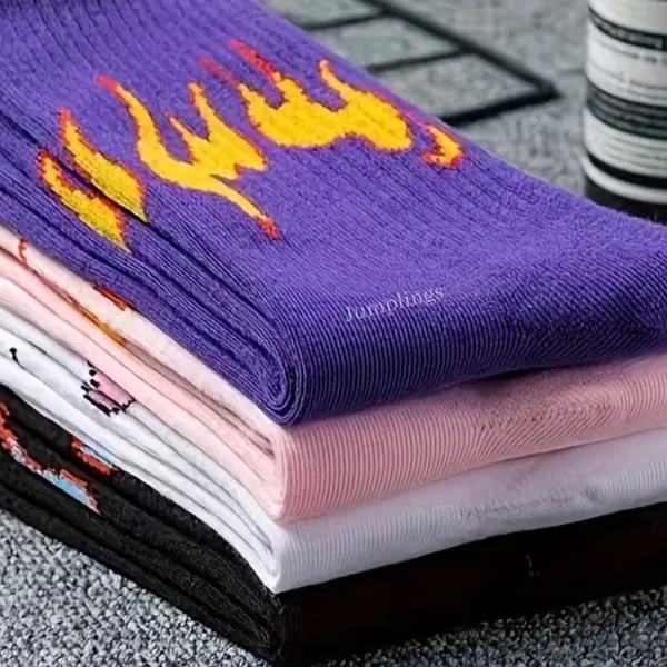 Flame_Statement_Crew_Socks_(Pack_of_5_|_Unisex)