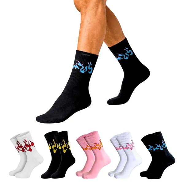 Flame_Statement_Crew_Socks_(Pack_of_5_|_Unisex)
