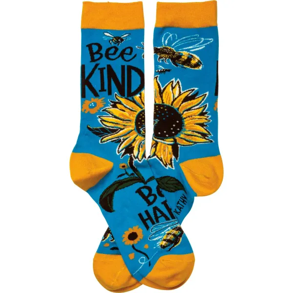 Blue_Bee_Kind_Printed_Cotton_Crew_Socks_With_Yellow_Sunflower_Design