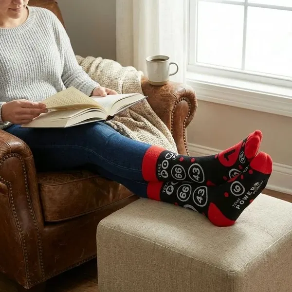 Black_Red_Route_66_Graphic_Print_Crew_Socks