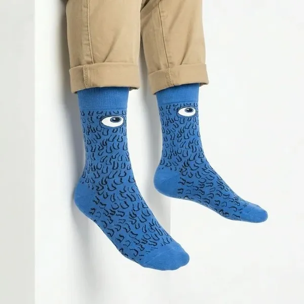 Blue_Cotton_Monster_Eye_Novelty_Crew_Socks