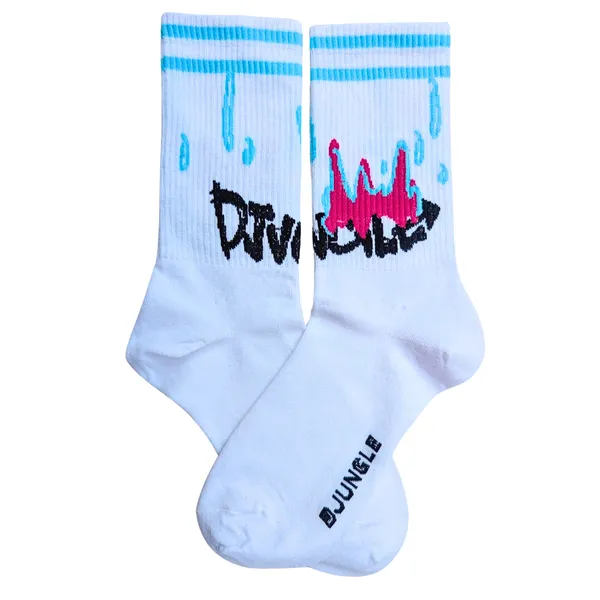 Jumplings_White/Pink_Flame_Socks