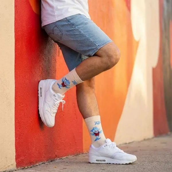 Cream_Cotton_Shark_Print_Mid-Calf_Socks