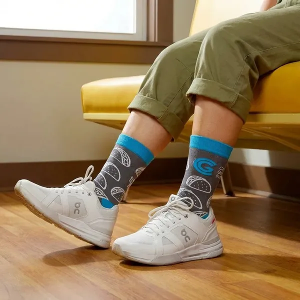 Grey_And_Blue_Burger_Print_Crew_Length_Socks