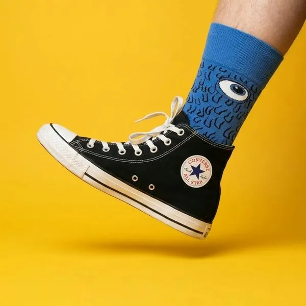 Blue_Cotton_Monster_Eye_Novelty_Crew_Socks