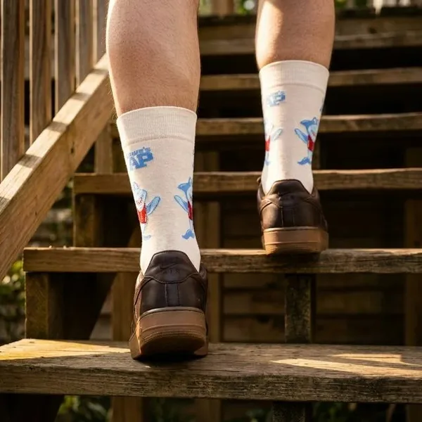 Cream_Cotton_Shark_Print_Mid-Calf_Socks
