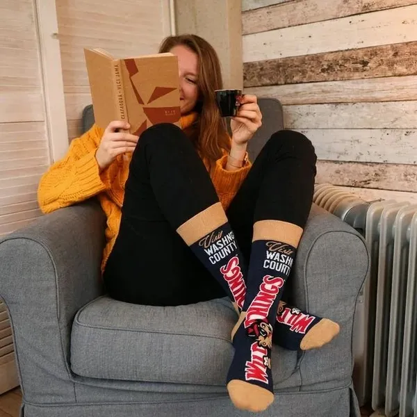 Navy_Blue_Cotton_Novelty_Printed_Crew_Socks_For_Women