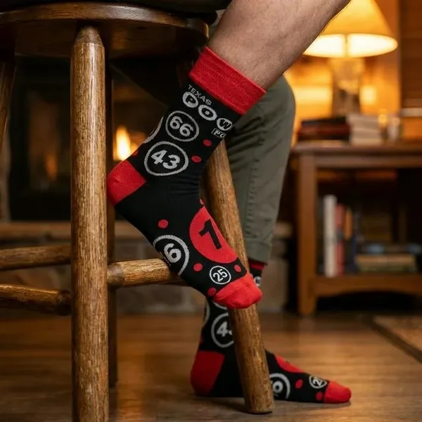 Black_Red_Route_66_Graphic_Print_Crew_Socks