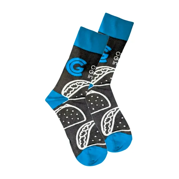 Grey_And_Blue_Burger_Print_Crew_Length_Socks
