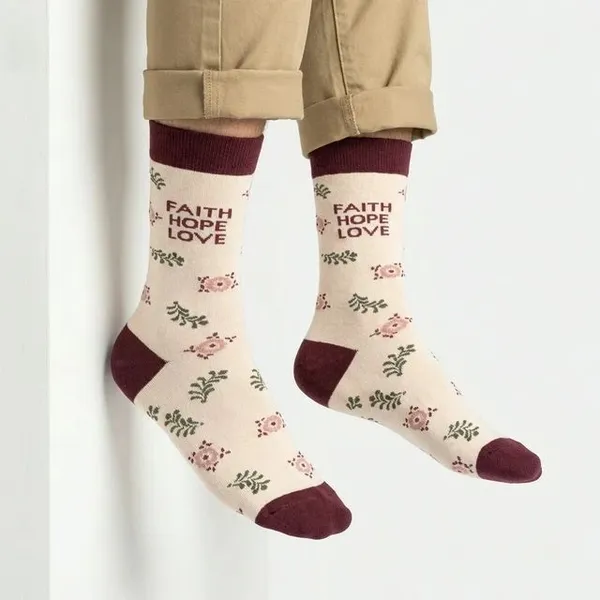 Cream_Floral_Print_Faith_Hope_Love_Crew_Length_Socks