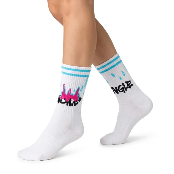 Jumplings_White/Pink_Flame_Socks