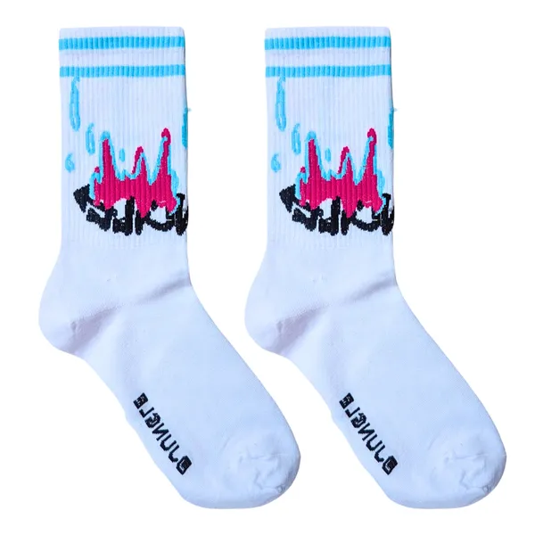 Jumplings_White/Pink_Flame_Socks