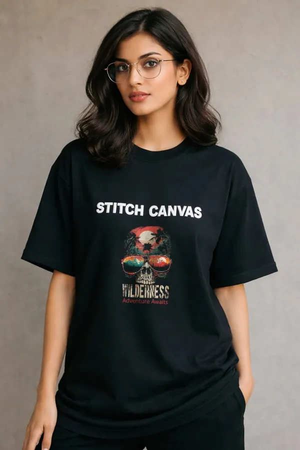 Black_Oversized_Graphic_Print_T-Shirt_For_Women
