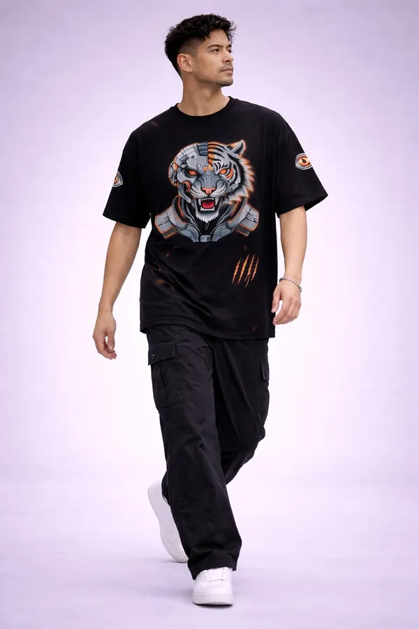 Black_Cotton_Oversized_Graphic_Tiger_T-Shirt_For_Men